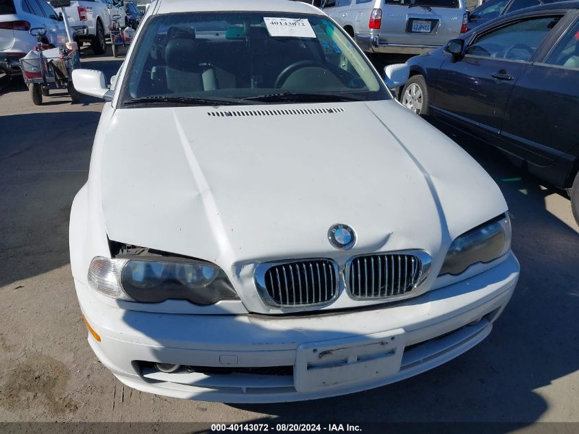 2002 BMW 325Ci VIN: WBABN33412JW51495 Lot: 40143072