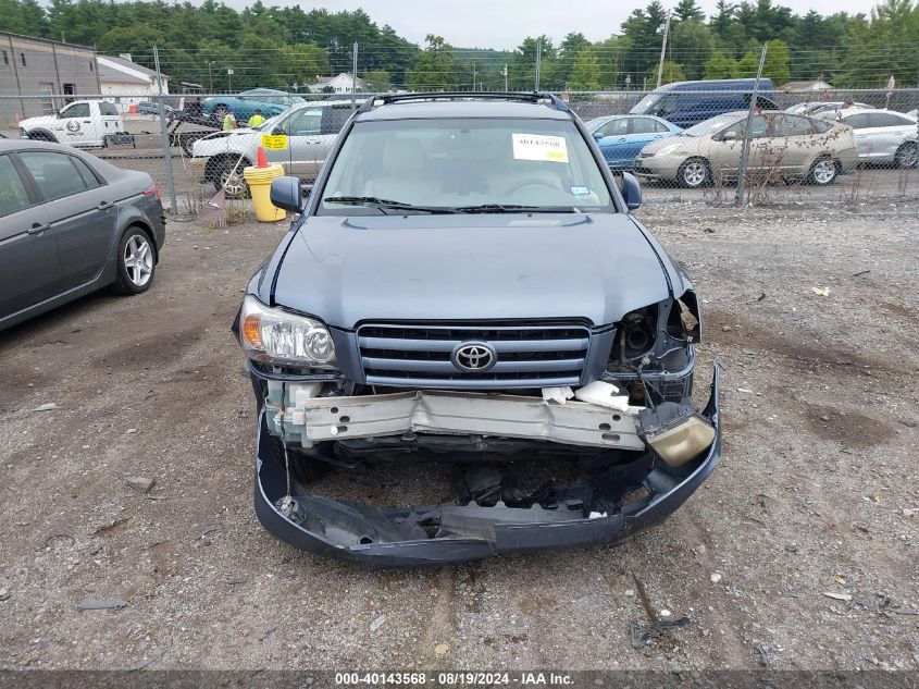 2007 Toyota Highlander V6 VIN: JTEEP21A070198332 Lot: 40143568