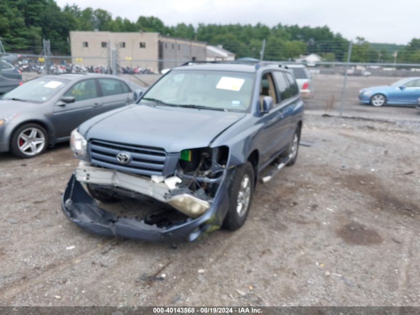 2007 Toyota Highlander V6 VIN: JTEEP21A070198332 Lot: 40143568