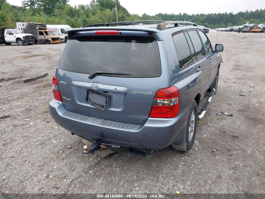 2007 Toyota Highlander V6 VIN: JTEEP21A070198332 Lot: 40143568