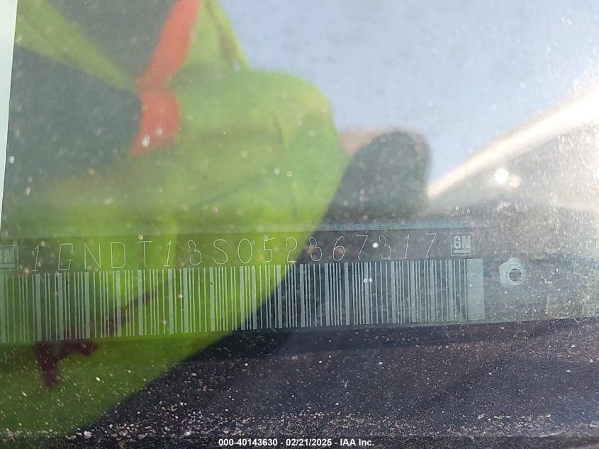 2005 Chevrolet Trailblazer Ls VIN: 1GNDT13S052367317 Lot: 40143630