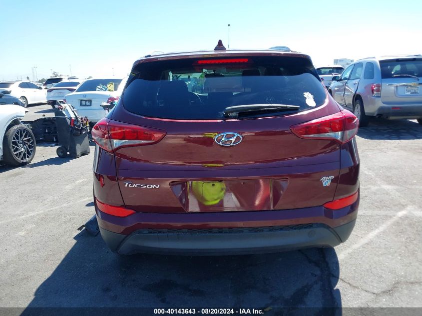 2018 Hyundai Tucson Sel VIN: KM8J3CA4XJU646909 Lot: 40143643