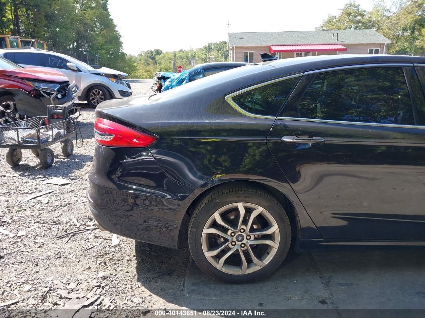 2019 Ford Fusion Sel VIN: 3FA6P0CD5KR150067 Lot: 40143651