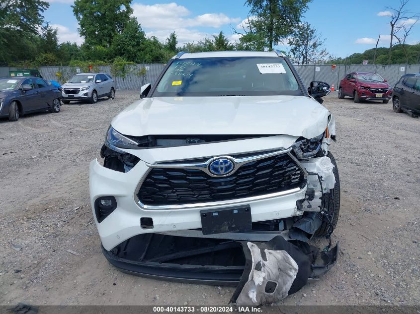 2021 Toyota Highlander Hybrid Platinum VIN: 5TDEBRCH5MS040891 Lot: 40143733