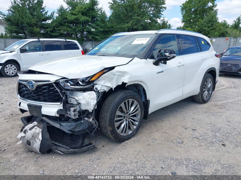 2021 Toyota Highlander Hybrid Platinum VIN: 5TDEBRCH5MS040891 Lot: 40143733