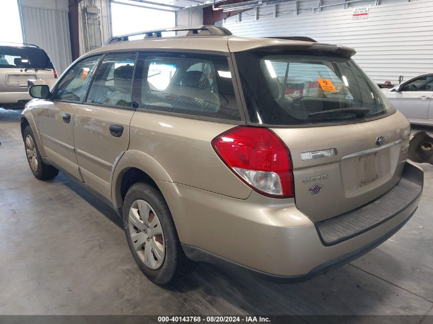 2008 Subaru Outback VIN: 4S4BP60C287347510 Lot: 40143768