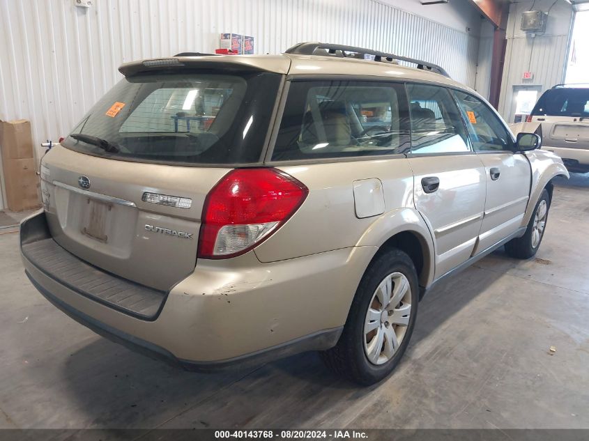 2008 Subaru Outback VIN: 4S4BP60C287347510 Lot: 40143768