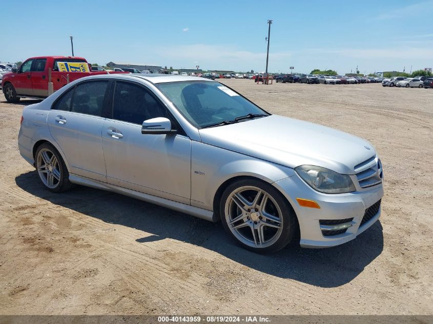 2012 Mercedes-Benz C 250 VIN: WDDGF4HB7CA640396 Lot: 40143959