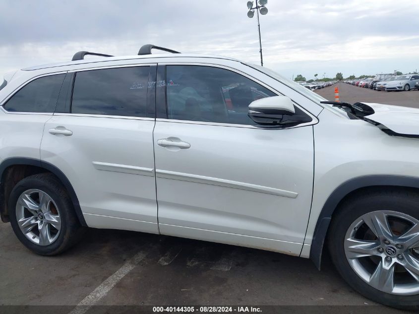 2016 Toyota Highlander Limited Platinum V6 VIN: 5TDDKRFH7GS246631 Lot: 40144305