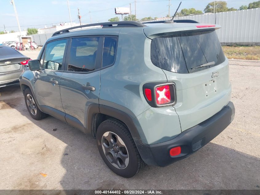 2017 Jeep Renegade Sport VIN: ZACCJAAB6HPE67798 Lot: 40144402