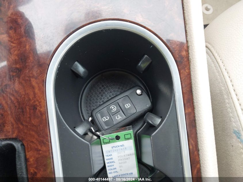 2013 Volkswagen Passat 2.0L Tdi Sel Premium VIN: 1VWCN7A30DC018080 Lot: 40144497