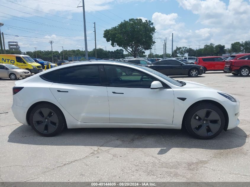 2022 Tesla Model 3 Rear-Wheel Drive VIN: 5YJ3E1EA5NF186200 Lot: 40144605