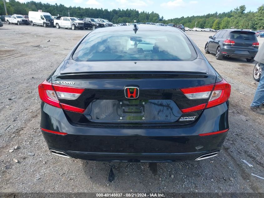 2022 Honda Accord Sport Se VIN: 1HGCV1F48NA111834 Lot: 40145037