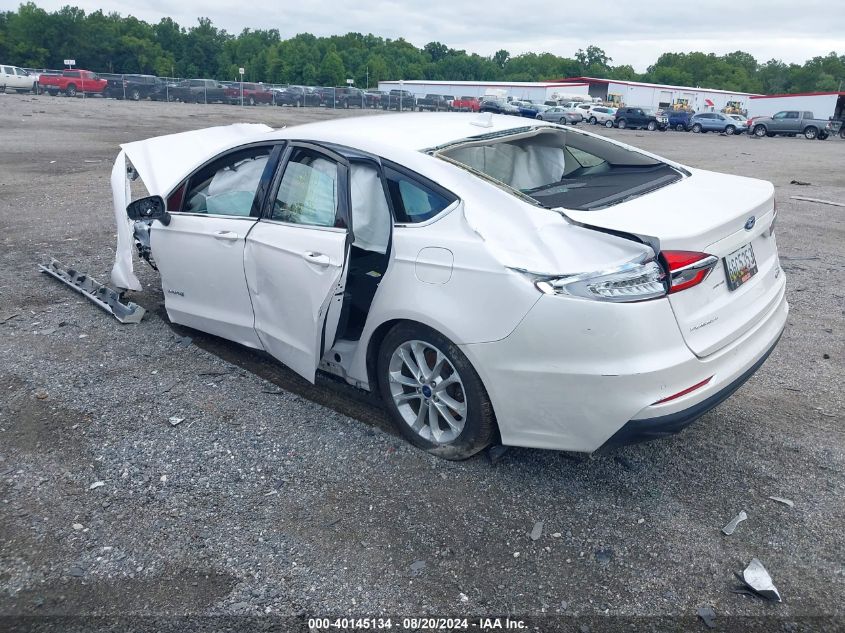 2019 Ford Fusion Se VIN: 3FA6P0LU2KR101330 Lot: 40145134