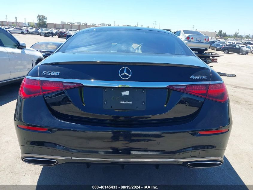 2023 Mercedes-Benz S 580 4Matic VIN: W1K6G7GB4PA198534 Lot: 40145433