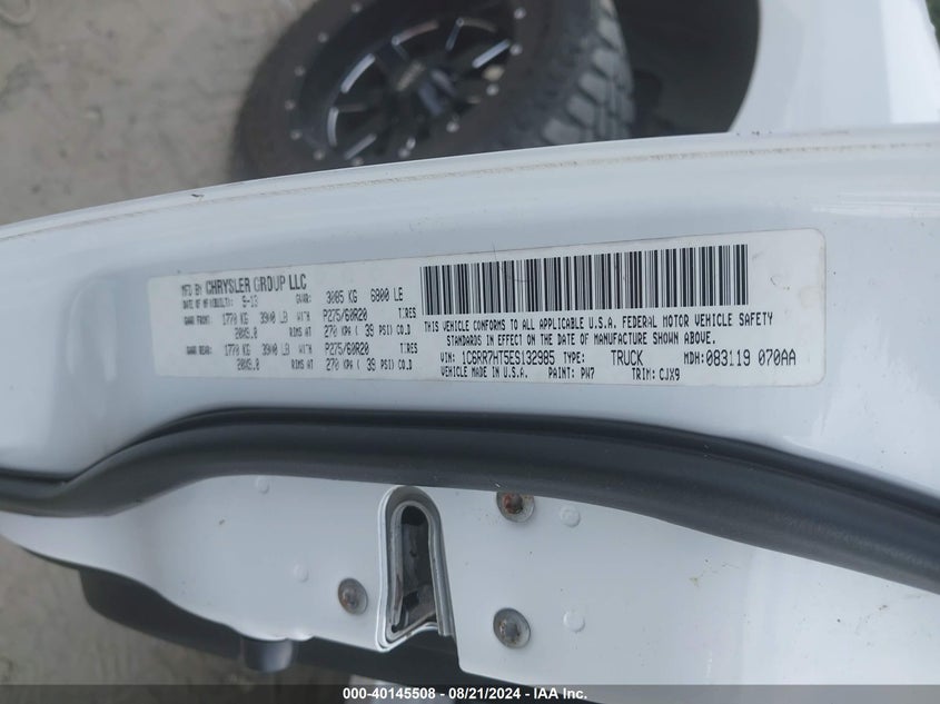 2014 RAM 1500 SPORT - 1C6RR7HT5ES132985