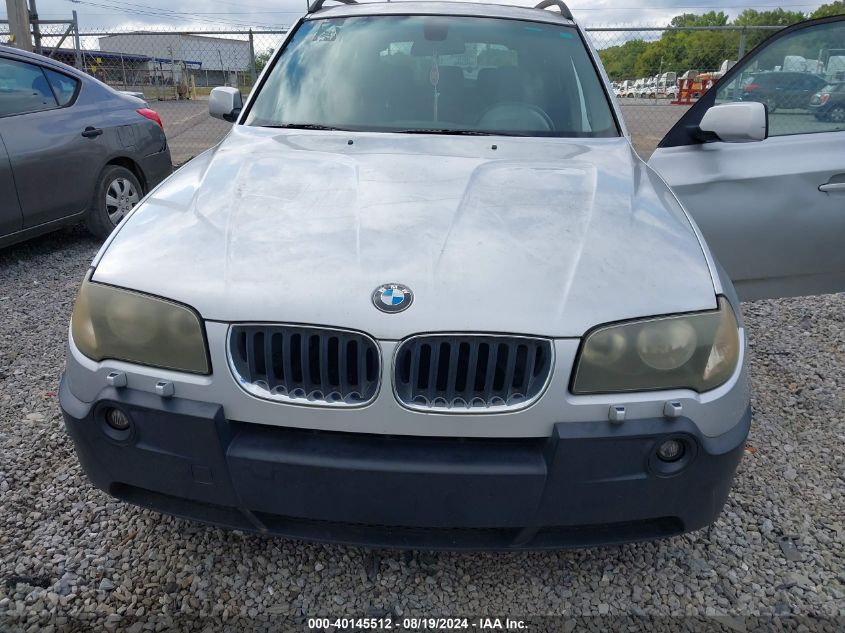 2004 BMW X3 2.5I VIN: WBXPA734X4WC44279 Lot: 40145512