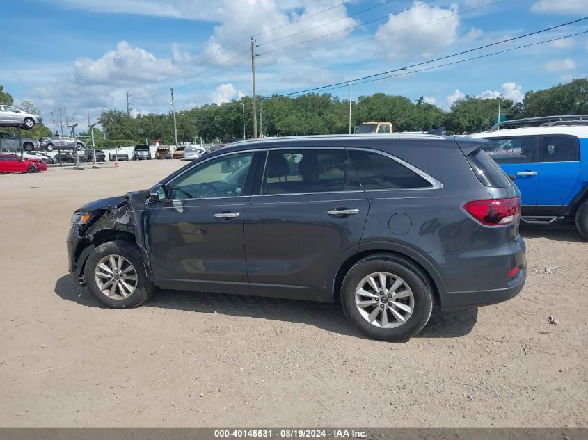 2019 Kia Sorento 2.4L Lx VIN: 5XYPG4A3XKG439942 Lot: 40145531