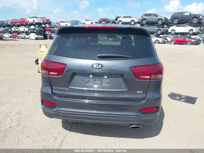 2019 Kia Sorento 2.4L Lx VIN: 5XYPG4A3XKG439942 Lot: 40145531