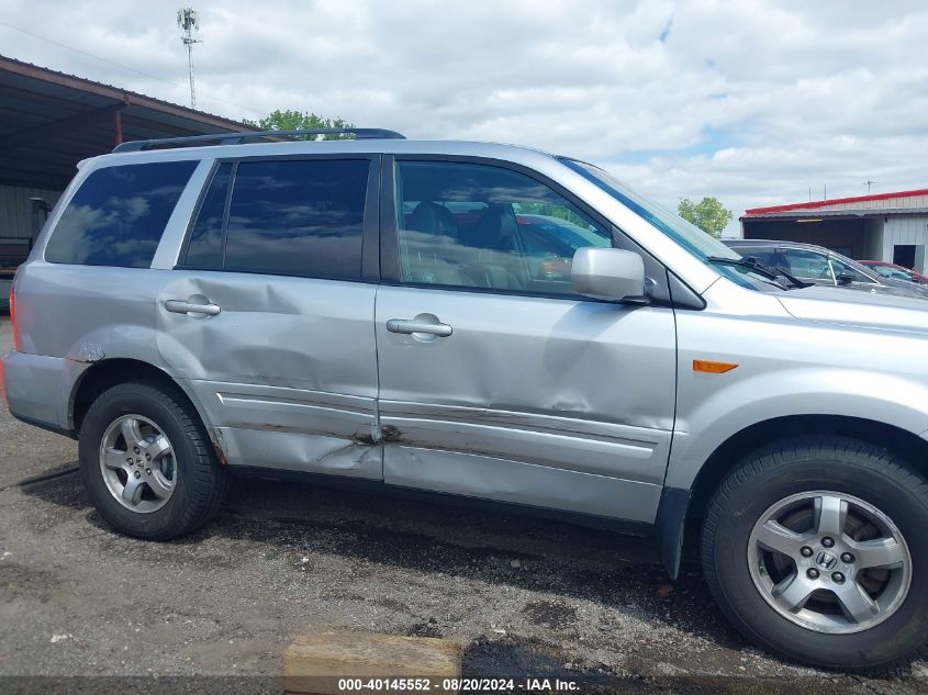 2006 Honda Pilot Ex-L VIN: 2HKYF18796H548874 Lot: 40145552