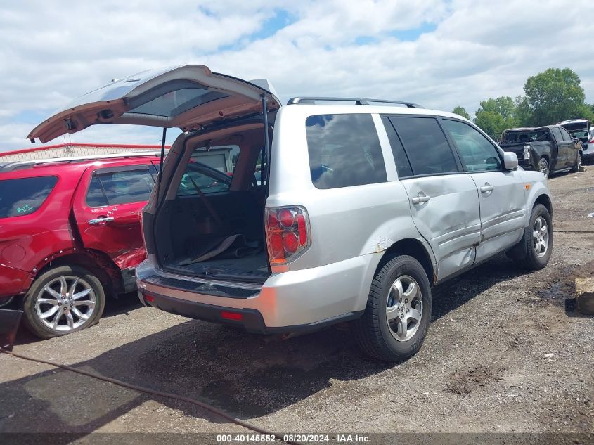 2006 Honda Pilot Ex-L VIN: 2HKYF18796H548874 Lot: 40145552