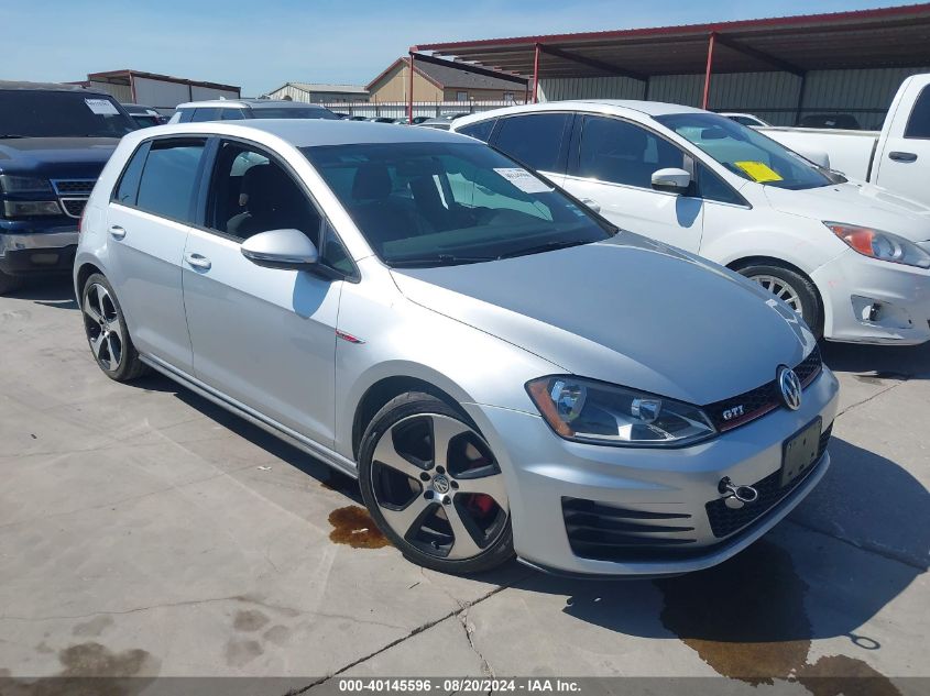 2016 Volkswagen Gti S/Se/Autobahn VIN: 3VW4T7AUXGM068703 Lot: 40145596