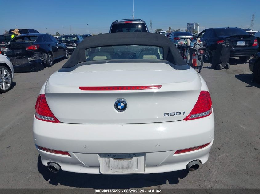 WBAEB53538CX58006 2008 BMW 650 I