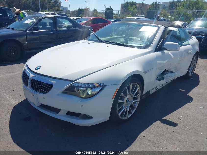 2008 BMW 650 I VIN: WBAEB53538CX58006 Lot: 40145692