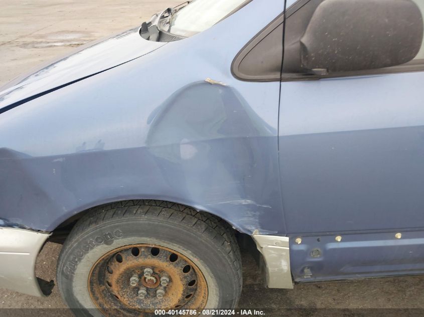 2000 Toyota Sienna Xle VIN: 4T3ZF13C8YU213416 Lot: 40145786