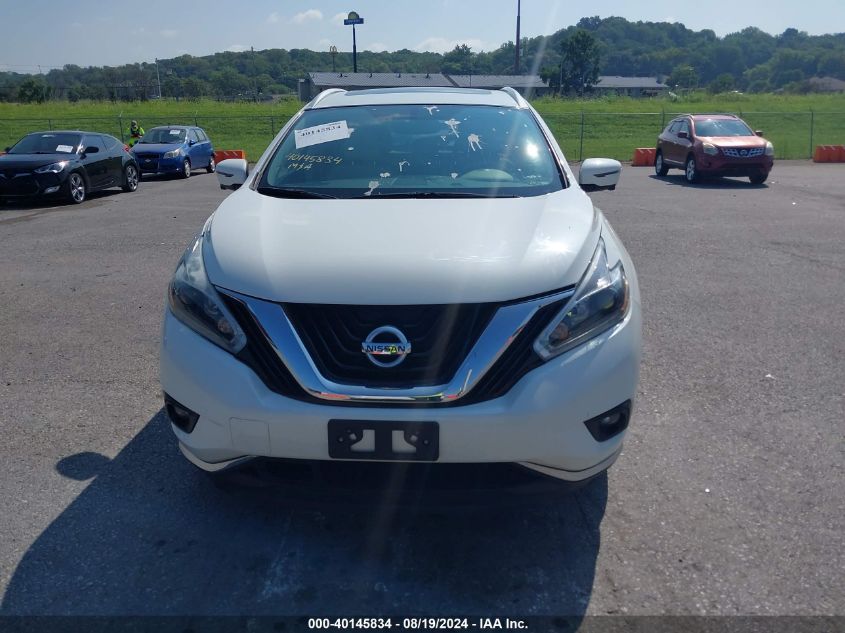 2018 Nissan Murano Sl VIN: 5N1AZ2MH5JN189931 Lot: 40145834