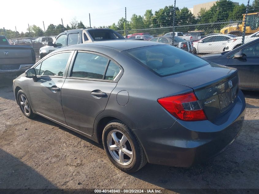 2012 Honda Civic Natural Gas VIN: 19XFB5F58CE003485 Lot: 40145940