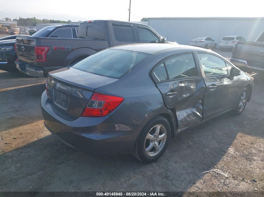 2012 Honda Civic Natural Gas VIN: 19XFB5F58CE003485 Lot: 40145940