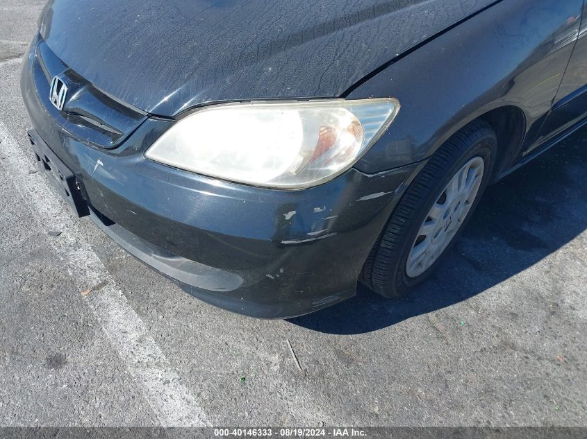 2004 Honda Civic Lx VIN: 2HGES16514H576952 Lot: 40146333