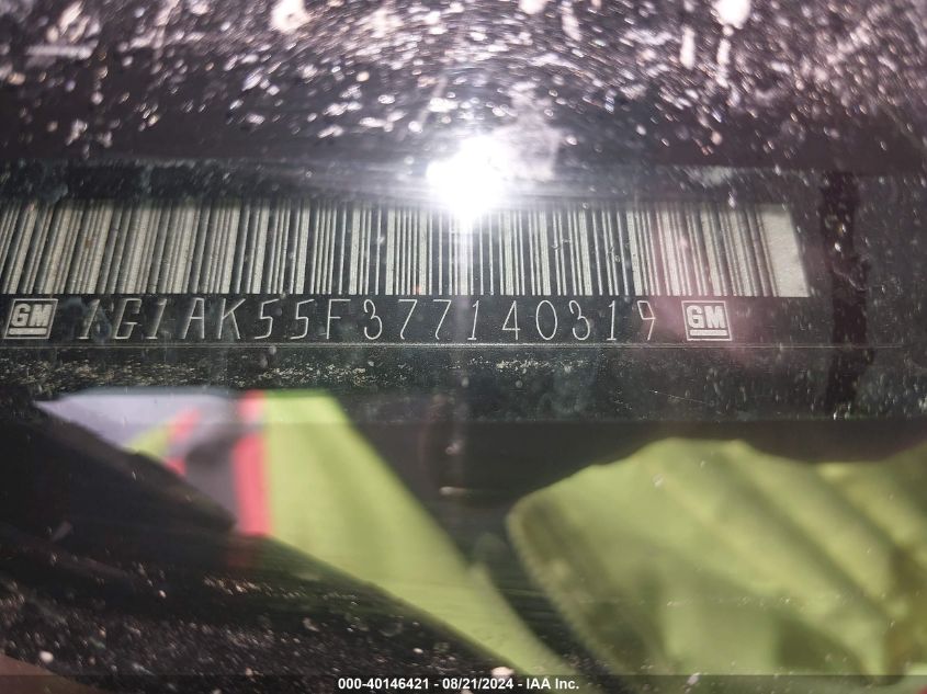 2007 Chevrolet Cobalt Ls VIN: 1G1AK55F377140319 Lot: 40146421