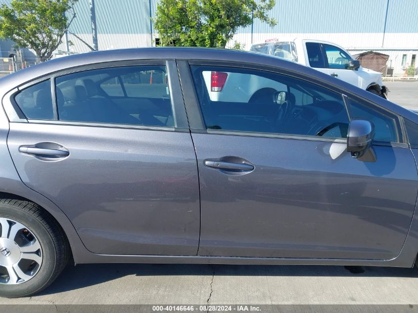 2015 Honda Civic Hybrid VIN: 19XFB4F38FE002091 Lot: 40146646