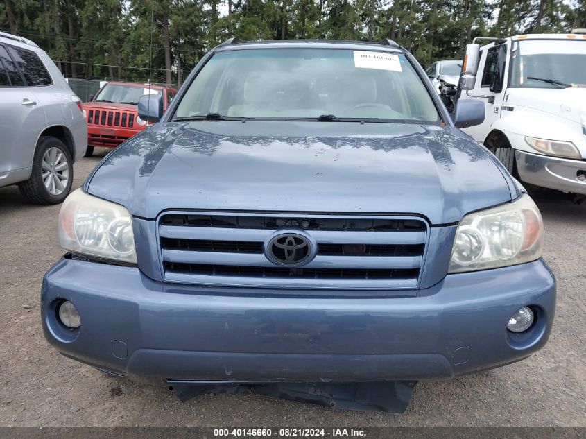 2005 Toyota Highlander V6 VIN: JTEEP21A350113433 Lot: 40146660