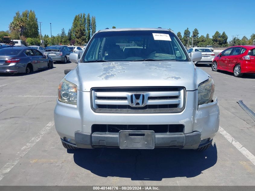 2007 Honda Pilot Ex-L VIN: 2HKYF18767H501660 Lot: 40146776