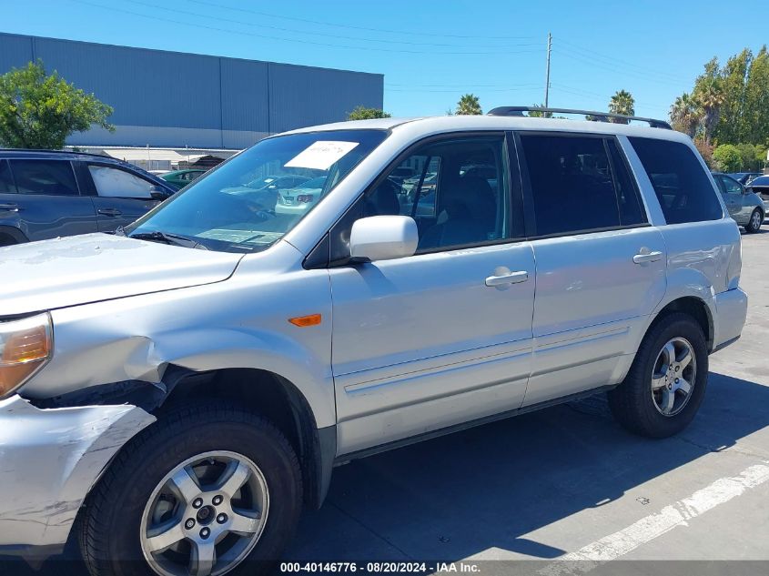 2007 Honda Pilot Ex-L VIN: 2HKYF18767H501660 Lot: 40146776