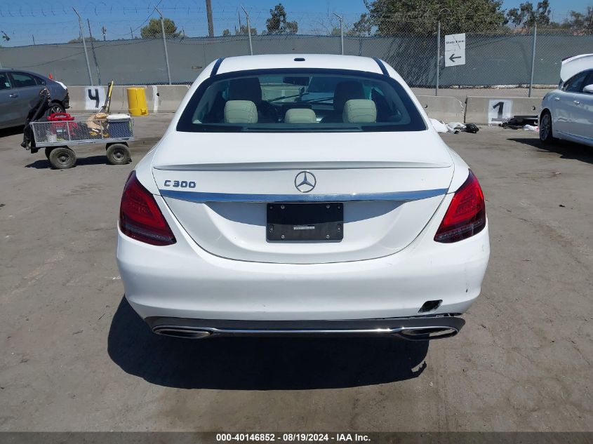 2019 Mercedes-Benz C 300 VIN: 55SWF8DB0KU306587 Lot: 40146852