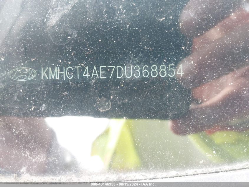 2013 Hyundai Accent Gls VIN: KMHCT4AE7DU368854 Lot: 40146953