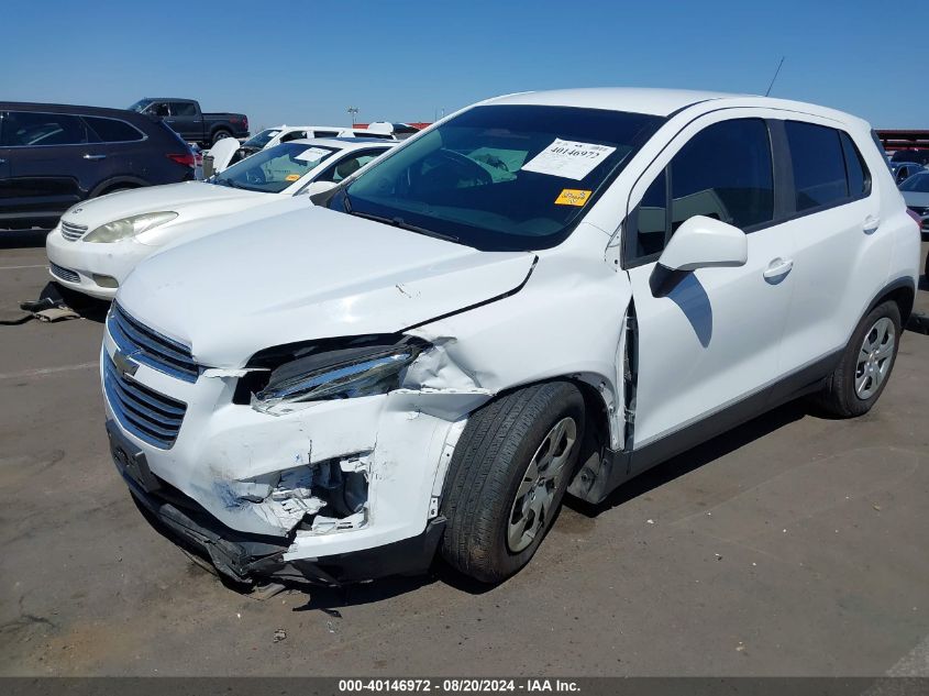 2016 Chevrolet Trax Ls VIN: 3GNCJKSB5GL259009 Lot: 40146972