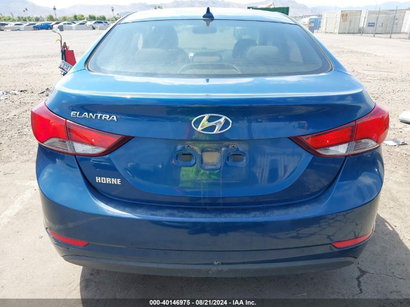 2016 Hyundai Elantra Se VIN: KMHDH4AE5GU619610 Lot: 40146975