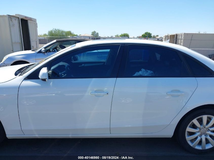 2014 Audi A4 2.0T Premium VIN: WAUAFAFL2EA083262 Lot: 40146980