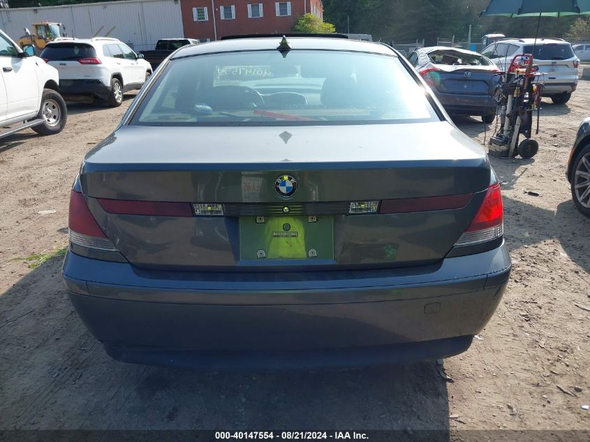 2004 BMW 745 I VIN: WBAGL63474DP71476 Lot: 40147554