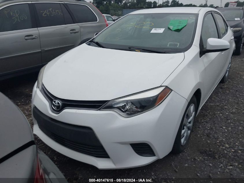 2016 Toyota Corolla Le VIN: 2T1BURHE6GC522200 Lot: 40147615