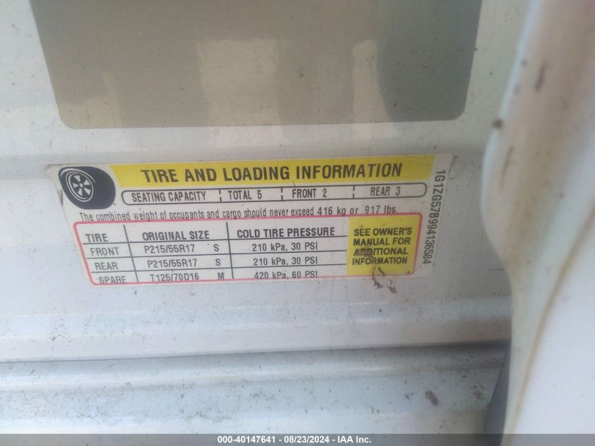 2009 Chevrolet Malibu Ls VIN: 1G1ZG57B994136584 Lot: 40147641