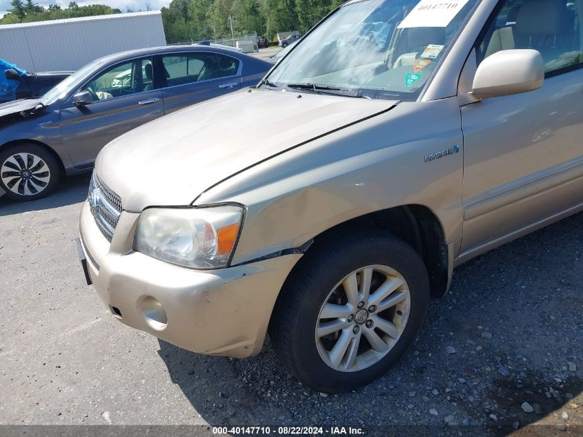2007 Toyota Highlander Hybrid Limited V6 VIN: JTEEW21A470034150 Lot: 40147710