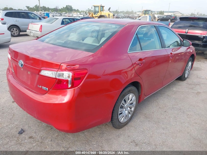 2013 TOYOTA CAMRY HYBRID LE - 4T1BD1FKXDU078226