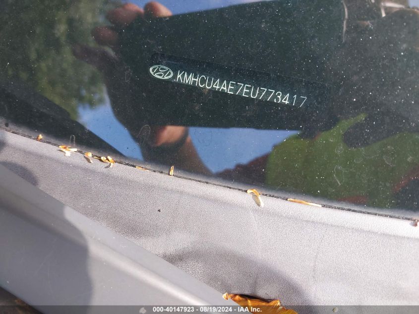 2014 Hyundai Accent Gls VIN: KMHCU4AE7EU773417 Lot: 40147923