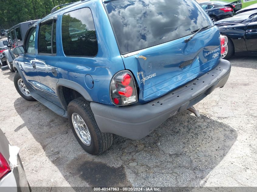 2003 Dodge Durango Sport VIN: 1D4HR38N33F613325 Lot: 40147963